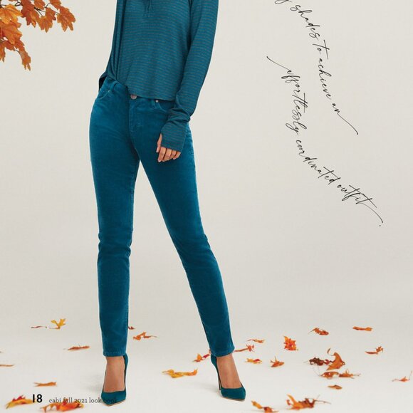 CABI high rise corduroy skinny jeans 4137 (sz6) - Picture 2 of 12